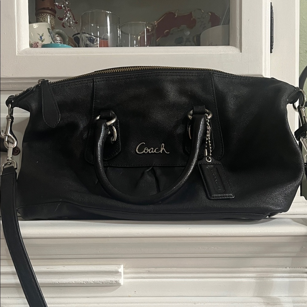 Coach Black Leather Satchel